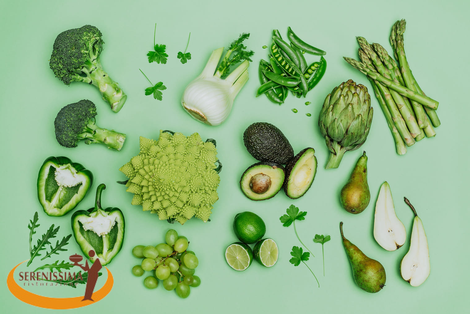 Vari vegetali per rappresentare l'adesione di Serenissima Ristorazione alla Green Food Week