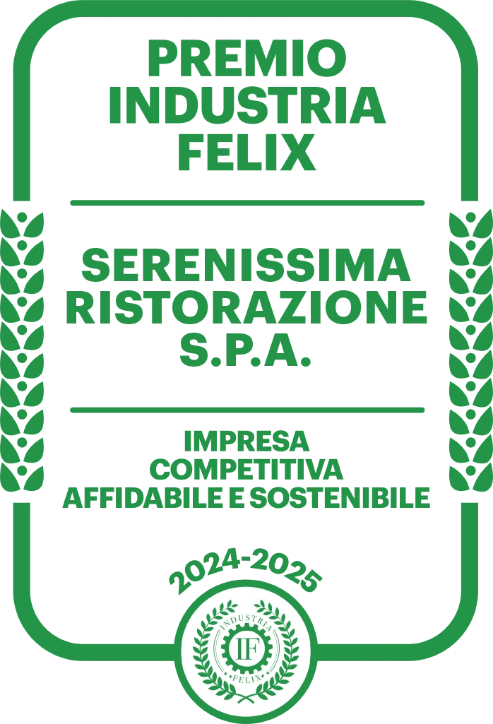 Premio Industria Felix per Serenissima Ristorazione come impresa competitiva, affidabile e sostenibile 2024-2025